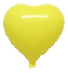 Фольгована кулька "Серце" жовта макарун 18" (45см) 1шт.