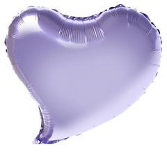 Кулька фольга КНР серце скошене 18' (44см)металік ліловий (1 шт)