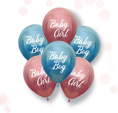 Повітряні кульки хром , "Baby Boy and Baby girl" (24шт)  ТМ" Твоя Забава"