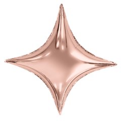 Фольгированный шар 37’ Agura (Агура) Звезда Сириус 3D, розовое золото в упаковке, 92,5 см