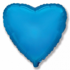 Фольгована кулька "Серце" синя металік Flexmetal 32"(80см.) 1шт.