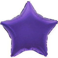 Фольгированный шар 4’ Flexmetal Звезда фиолетовая металлик, 10 см