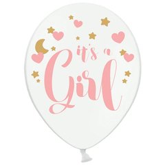 Латексные шары 12'' (50 шт) BelBal Бельгия пастель "It's a girl" (30 см)