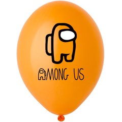 Латексна кулька 12" оранжева з малюнком "Гра" (Balonevi)