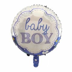 Фольгована кулька Pinan круг "Baby Boy" синя 18"(45см) 1шт.