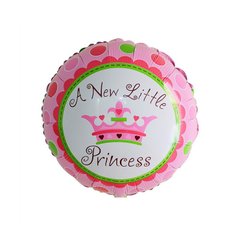 Фольгована кулька Pinan круг "Princess" рожева 18"(45см) 1шт.