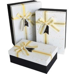 Подарункові коробки "Wish for you" чорно-білі (3 шт.)