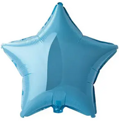 Фольгована кулька Pinan "Зірка" блакитна металік 18"(45см) 1шт.