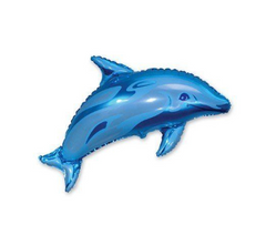 Фольгована кулька фігура Pinan "Дельфін" синя 100х70 см. в уп. (1шт.)