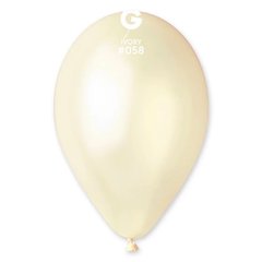 Воздушные шарики 12' металлик Gemar GM110-58 Слоновая кость , (30 см) 100 шт