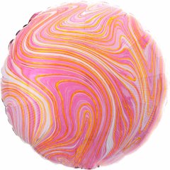 Фольгированный шар 18' Китай Агат розовый, 44 см