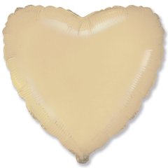 Кулька фольга ФМ Flexmetal серце 18' (45см) сатин крем (1 шт)