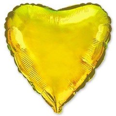 Фольгированный шар 18’ Flexmetal Сердце золото металлик, 45 см