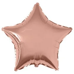 Фольгована кулька Pinan "Зірка" рожеве золото металік 18"(45см) 1шт.