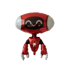 Фольгована кулька фігура "Робот" червона Flexmetal 62х72см (1шт.)