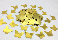 Конфеті метелики золотого кольору 25мм., 100 гр./уп.