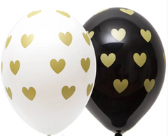 Латексні повітряні кульки В105 12" (30 см) "Серця золоті" Belbal 25 шт