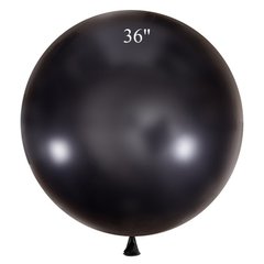 Латексна кулька Show чорна пастель 36" (90см) 1шт.