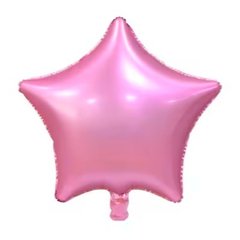 Фольгована кулька "Зірка" рожева сатин 18"(45см) 1шт.