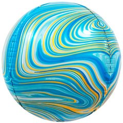 Фольгована кулька Pinan "Сфера" синій агат 18"(45см) 1шт.