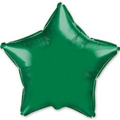 Фольгована кулька Pinan "Зірка" зелена металік 18"(45см) 1шт.