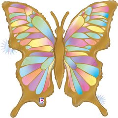 Фольгована кулька фігура "Метелик" різнокольорова Grabo 84х79см (1шт.)