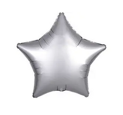 Фольгована кулька "Зірка" срібна сатин 18"(45см) 1шт.