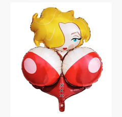 Фольгована кулька фігура "Мадам Сі" червона 75х64 см. в уп. (1шт.) під повітря