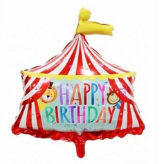 Фольгована кулька фігура Pinan "Цирк Happy Birthday" 66х71 см. в уп. (1шт.)