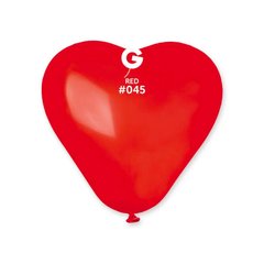 Шары 6' Пастель Gemar CR6-45 Сердца Красные (16 см), 100 шт
