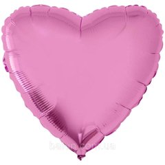 Фольгована кулька "Серце" рожева металік Flexmetal 18"(45см) 1шт.