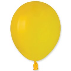 Латексна кулька Gemar жовта (002) пастель 5" (12,5см) 100шт.