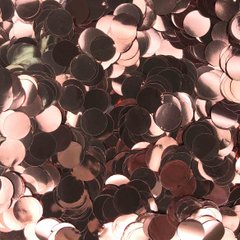 Конфетті кружечки рожеве золото 12 мм, 100 г