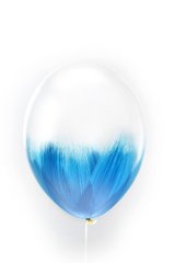 Ексклюзивна латексна кулька біла з блакинтим 12"(30см) ТМ Balonevi 1шт.