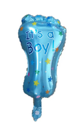 Фольгована кулька міні-фігура "Стопа It’s a boy" блакитна (25см) 1шт.