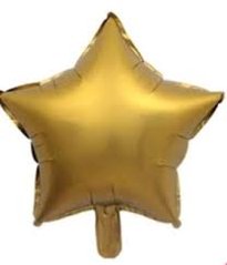Фольгована кулька Pinan "Зірка" золота сатин 10"(25см) 1шт.
