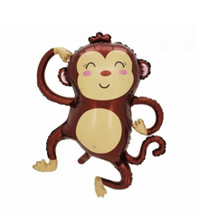 Фольгована кулька фігура "Мавпочка" коричнева 90х90см. в уп.(1шт)
