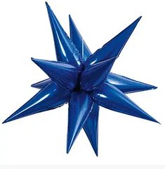 Фольгована кулька Pinan "3D зірка" синя (100х100см) 1шт.