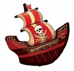 Фольгована кулька фігура Pinan "Піратський корабель" 70х85 см. в уп. (1шт.)