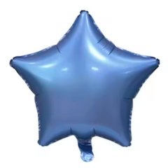 Фольгована кулька "Зірка" синя сатин 18"(45см) 1шт.