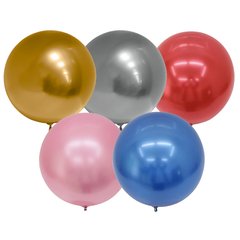 Кулька Bubbles КНР сфера 30' (70см) "АСОРТІ" пастель+хром різнокольорове (50 шт)
