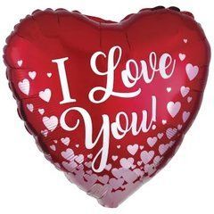 Фольгована кулька серце "I love you!" червоне Anagram 18"(45см) 1шт.