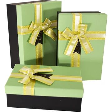Подарункові коробки прямокутні "Wishes for you" салатові (3 шт.)