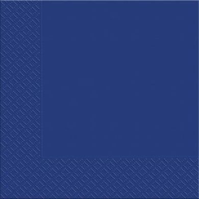 Серветки паперові тришарові синього кольору 33х33см (18шт.) в уп.