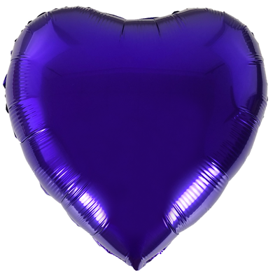 Фольгована кулька "Серце" пурпурна металік 18"(45см) 1шт.