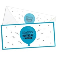 Паперовий конверт на гроші "Happy Birthday to you кулька" 1шт.