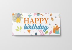 Подарунковий конверт Твоя Забава "Happy Birthday звірята " 1шт.