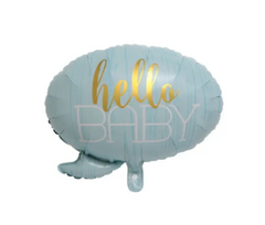 Фольгована кулька фігура Pinan "Хмарка hello baby" блакитна 54х59 см. в уп. (1шт.)