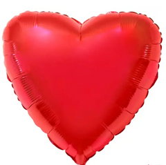 Фольгована кулька "Серце" червона металік Flexmetal 18"(45см) 1шт.