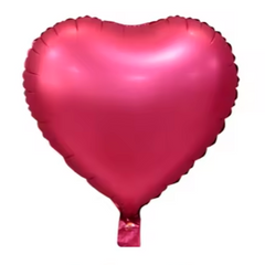 Фольгована кулька "Серце" бордо сатин 18"(45см) 1шт.